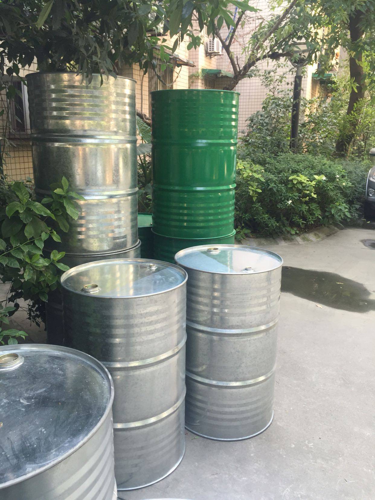 包邮200升铁桶200l升装机油 润滑油 汽油 柴油桶 蓝色 红色全新桶