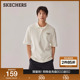 Skechers斯凯奇2025新款夏季男子吸湿速干简约针织短袖POLO领T恤