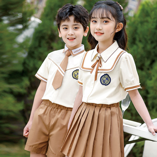 幼儿园园服英伦风小学生夏季校服儿童六一合唱演出服大班毕业班服