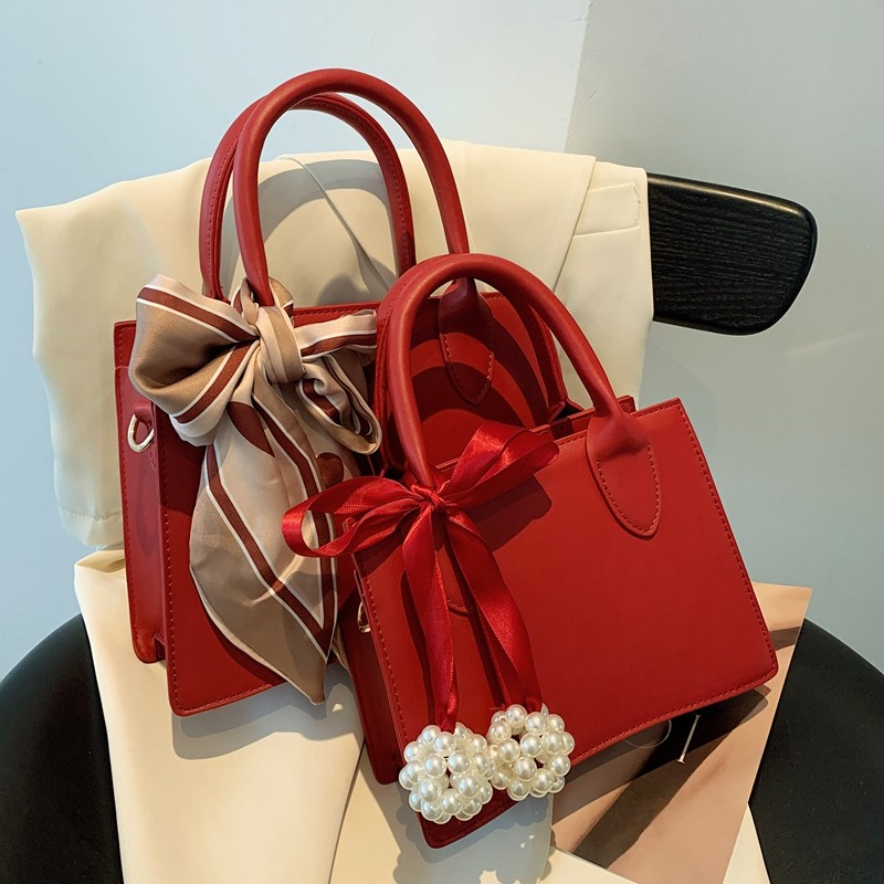 红色新娘包2021新款时尚手提包包