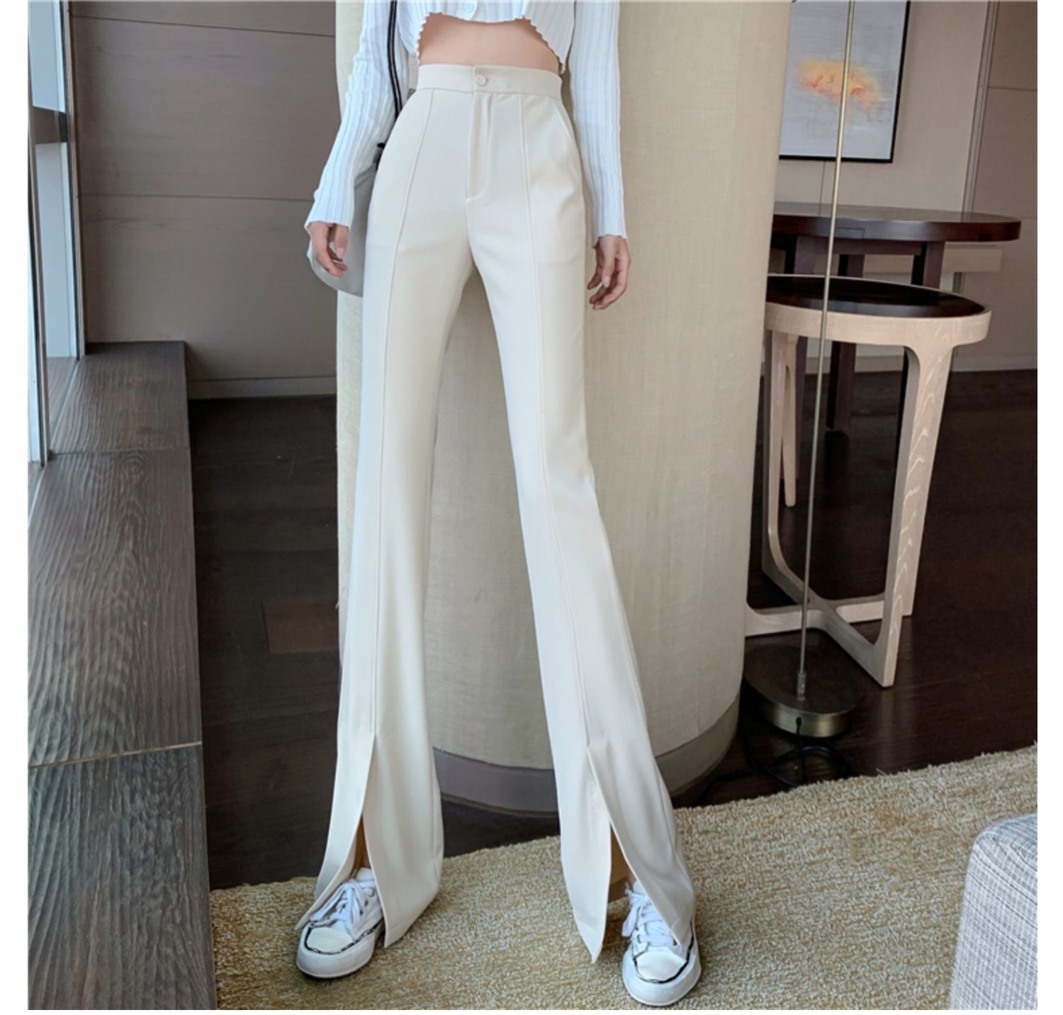 喇叭裤子女2021新款开叉-特价促销-优惠券领取-价格|多少钱|什么牌子