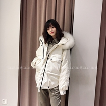 克劳德REVAN 3999 貉子毛领短款羽绒服外套R90501116 / S90501079