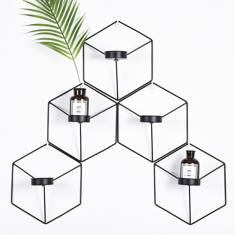 originality Northern Europe Wall hanging vase Iron art Wall Candlestick design Style Geometry wall metope ornamentin the Home accessories , Mural category - from Buy2taobao.com to provide professional Taobao agent buy service