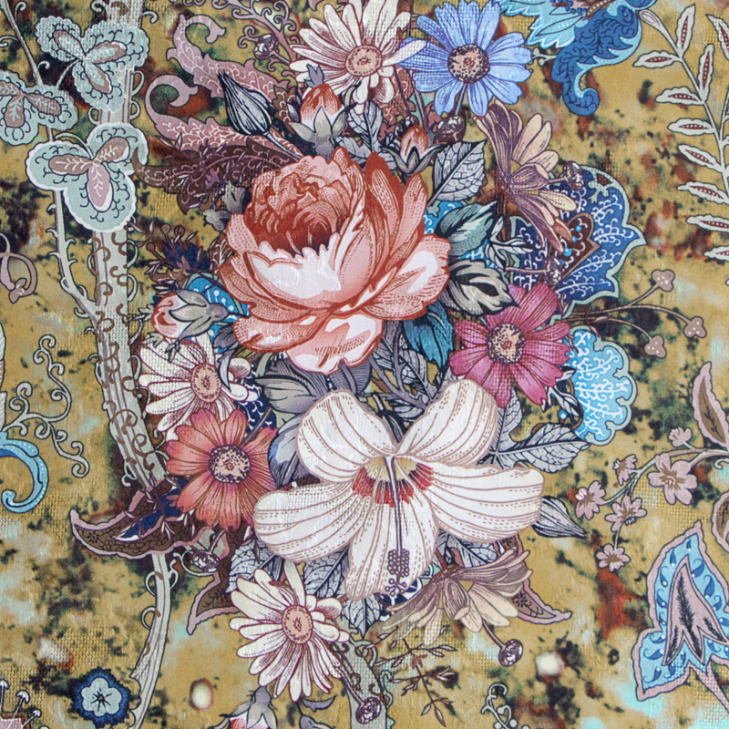 花海谷仿花罗暗纹花萝仿真丝面料幅宽150cm手工diy汉服旗袍服装布