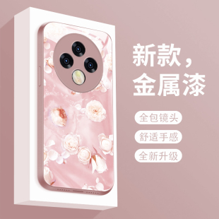 适用oppoa3pro手机壳新款液态玻璃OPPOA3PRO保护套个性创意丝绸玫瑰0pp0a3por镜头全包防摔PJY110潮牌女款