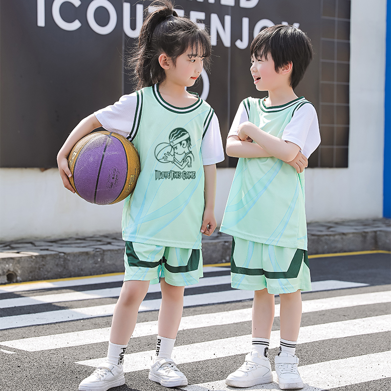 中小学生篮球服套装儿童短袖球衣幼儿班级比赛训练表演队服定制夏