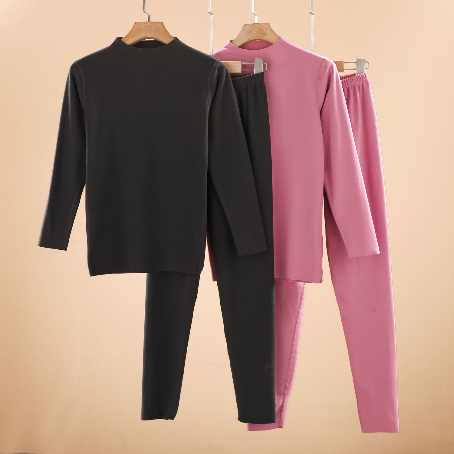 冬季德荣保暖衣青少年男女中大童德绒无痕保暖内衣套装秋衣裤磨绒