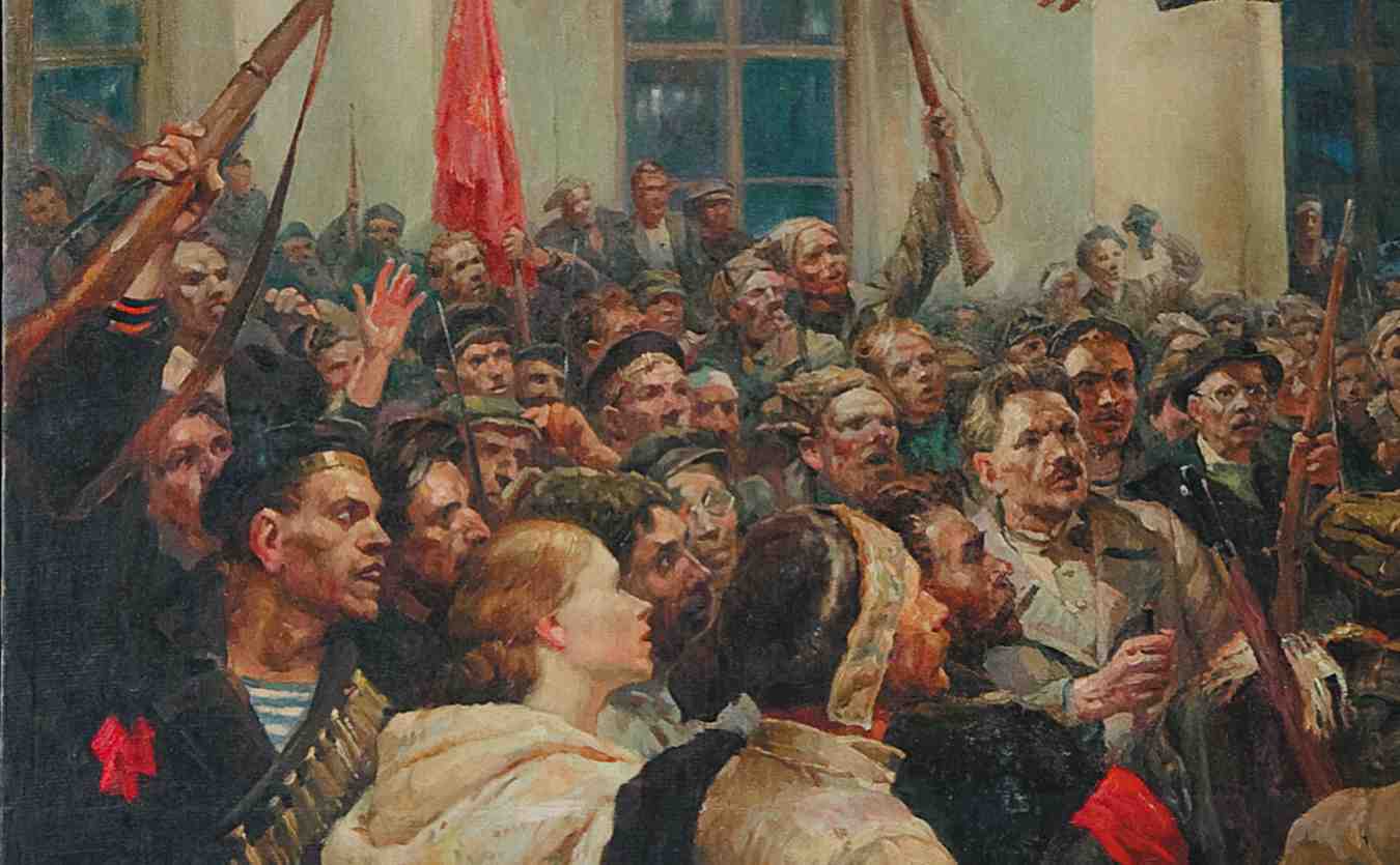 《列宁宣布苏维埃政权的成立【前苏联】著名画家 谢洛夫.b.