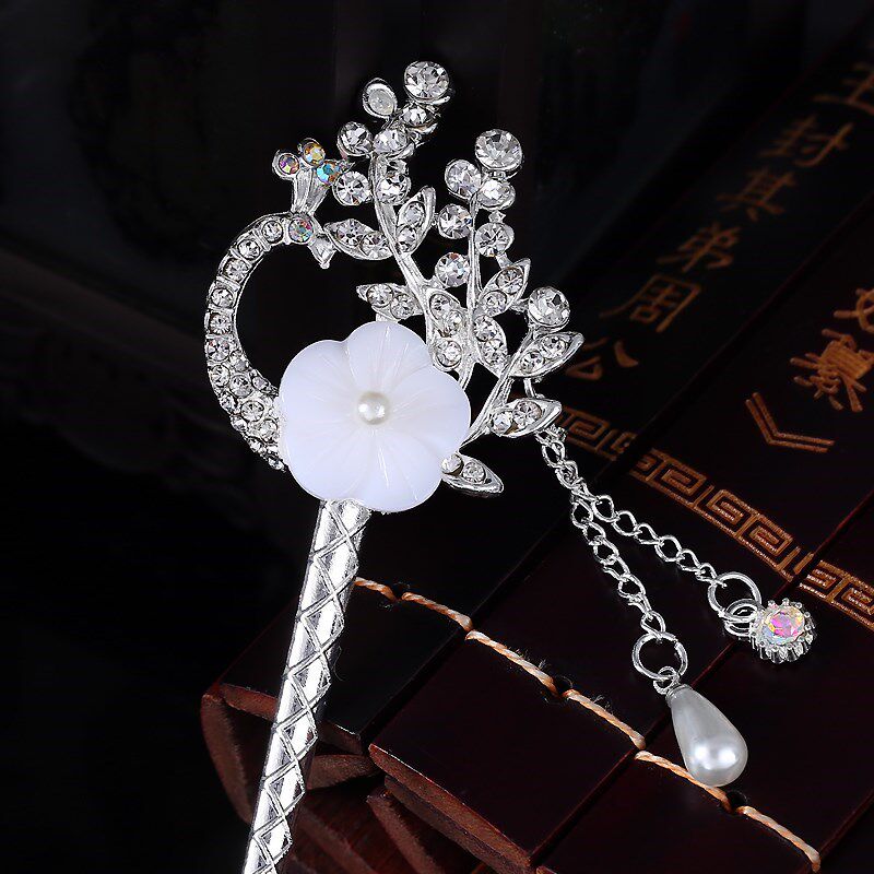 彼岸花古装发簪古典头饰百搭步摇流苏古风发钗盘发饰品簪子宫廷