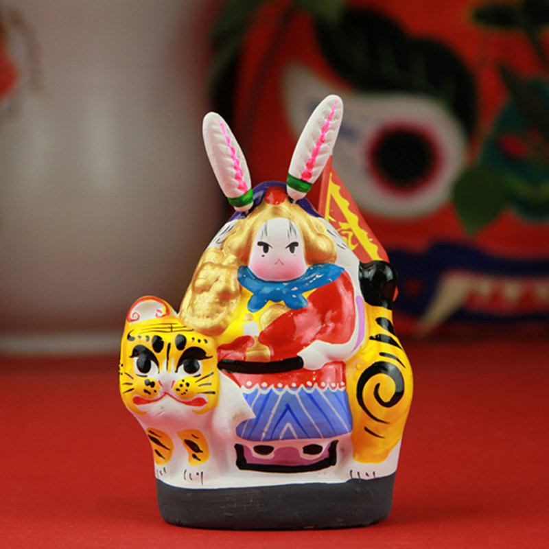 老北京兔爷儿泥塑摆件兔儿爷中国风特色出国礼品送老外旅游纪念品