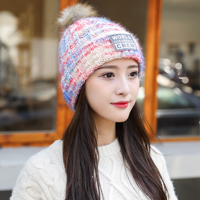 冬季保暖防寒月子帽子韩版女生针织帽加绒加厚保暖毛线帽潮流女帽