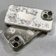 听耳机小猫小狗镜面适用苹果16promax手机壳iPhone14卡通13新款11pro韩系plus情侣12高级感xs少女xr防摔x硬壳