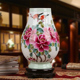 名家夏国安作品 景德镇陶瓷器花瓶 高档礼品瓷手绘豆青喜鹊牡丹瓶