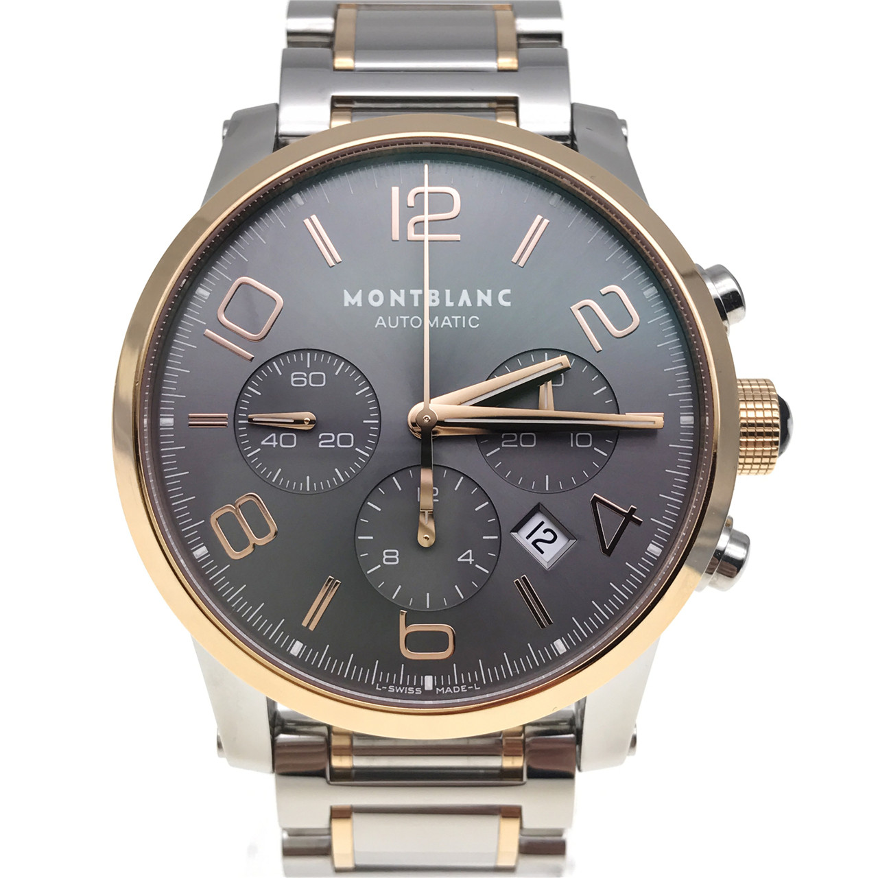 [9.8新]万宝龙时光系列18k玫瑰金自动机械男表 107321