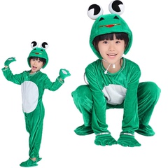 青蛙儿童动物演出服蝌蚪妈妈表演服装幼儿园舞台演出亲子连体衣服