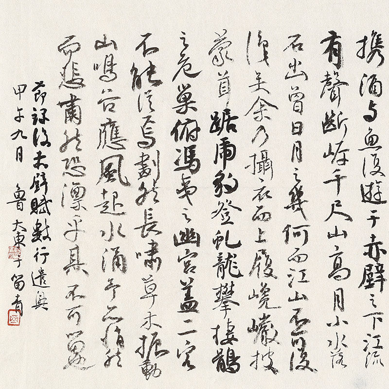 鲁大东 书法 《后赤壁赋》