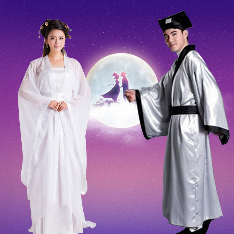 七夕牛郎织女古装嫦娥后羿汉服店庆服装董永cospla唐朝贵妃仙女服
