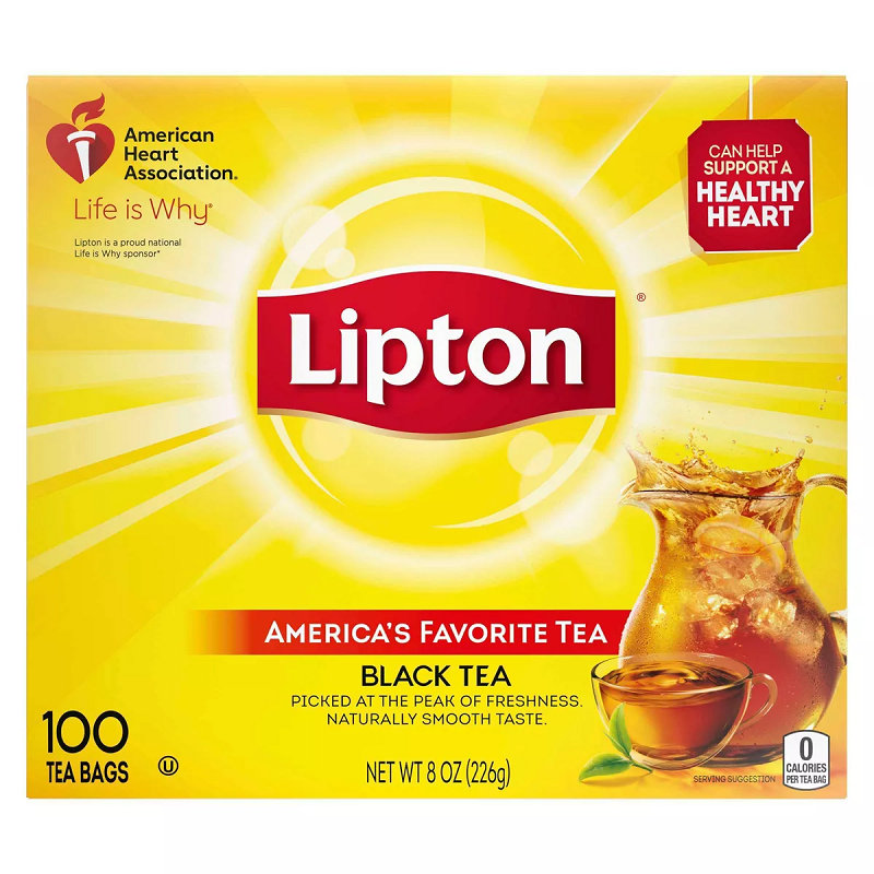 美国原装Lipton立顿红茶包 红茶叶袋泡茶经典红茶冲饮235g104袋