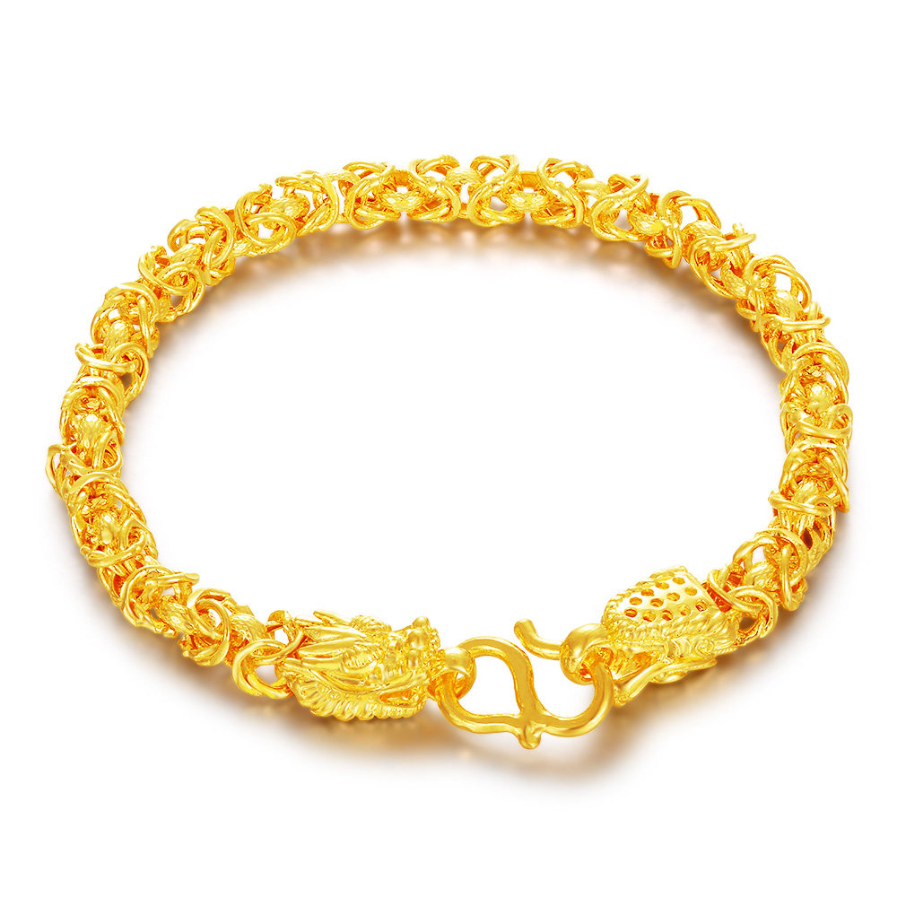 kamtaicheung金大黄金手链足金9999龙骨龙头手饰