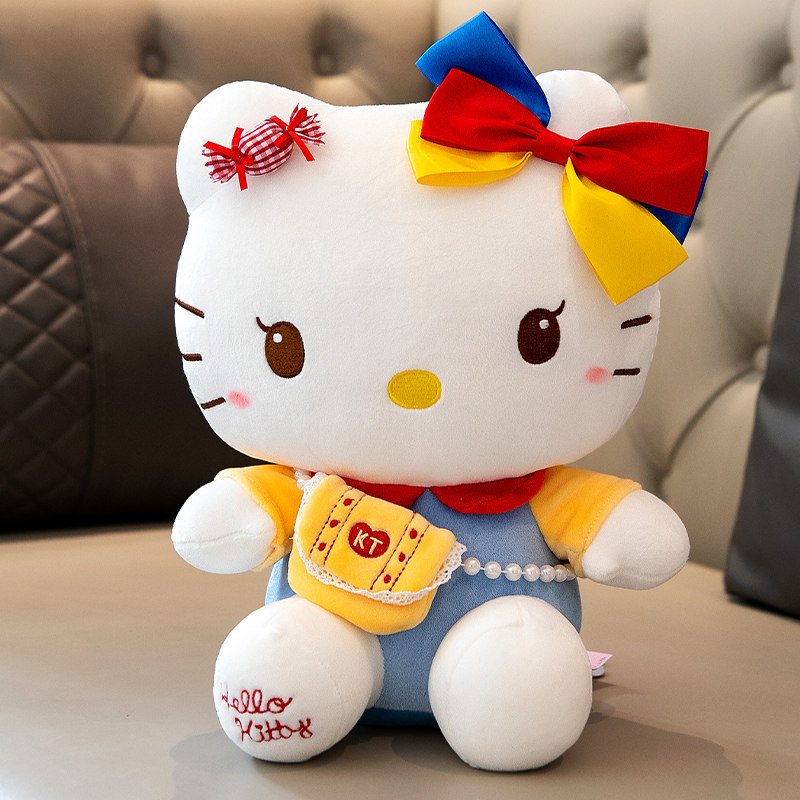 正版hellokitty公仔抱枕凯蒂猫玩偶布娃娃猫咪毛绒玩具可爱礼物女