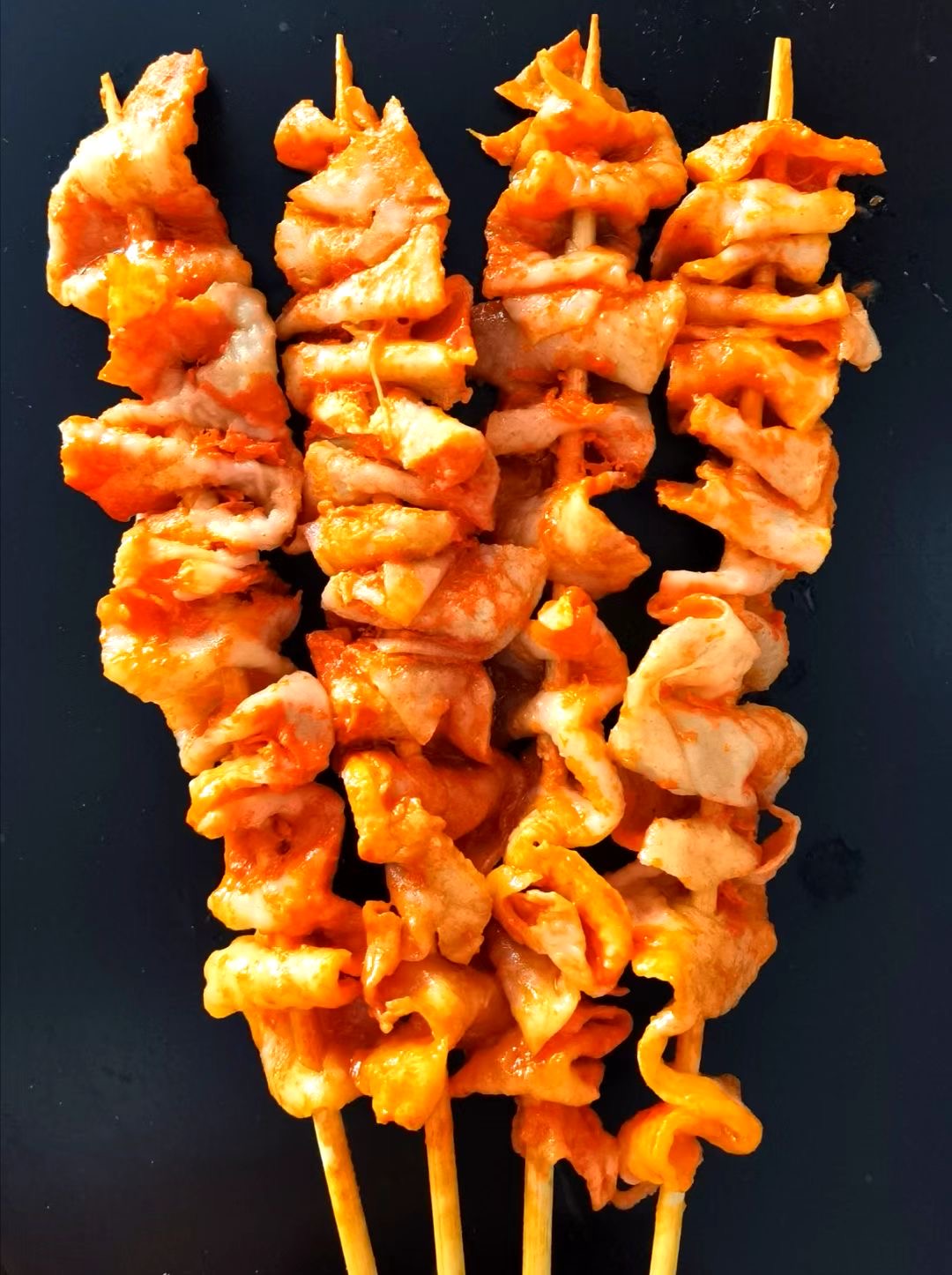 鸡皮串烧烤串弯弯脆皮串腌制油炸铁板烧新鲜食材7000g/200串包邮