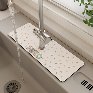 硅藻泥水龙头吸水垫洗手台厨房水池沥水垫防溅水卫生间浴室台面垫