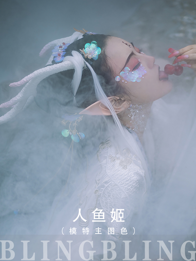 初绾网红泪钻痣贴脸部装饰眼妆珍珠舞台写真仙女眼角眼部亮钻闪钻