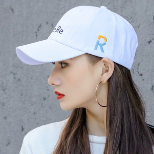 帽子女夏天棒球帽ins潮牌女士韩版潮白色韩国防晒遮阳时尚鸭舌帽