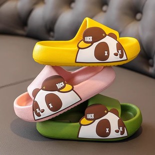儿童拖鞋夏季新款2024网红卡通熊猫男童女孩防滑防臭外穿室内家居