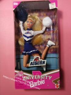 发 Barbie Auburn University 1996 啦啦队长芭比娃娃