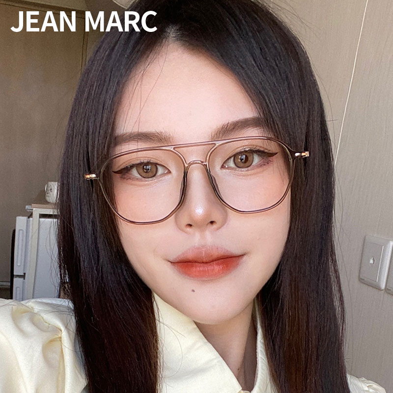 jeanmarc双梁眼镜框超轻tr90镜框复古日系眼镜架女款可配近视镜片