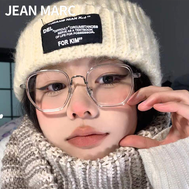 jeanmarc透明眼镜女ins风素颜透明框眼镜框镜架可配度数近视镜片