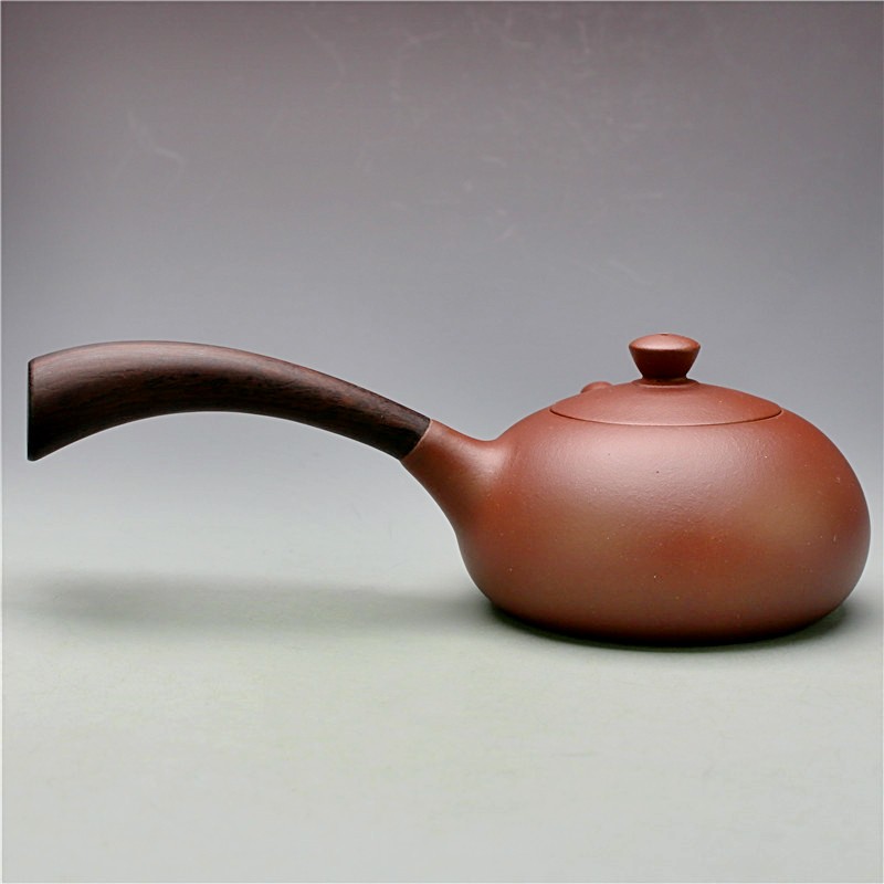 吕建华《唐羽》紫泥高档黄花梨壶把