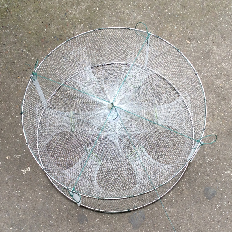 包邮加粗不锈钢白色鱼网虾笼捕鱼笼河虾小虾网渔网小鱼 捕鱼工具