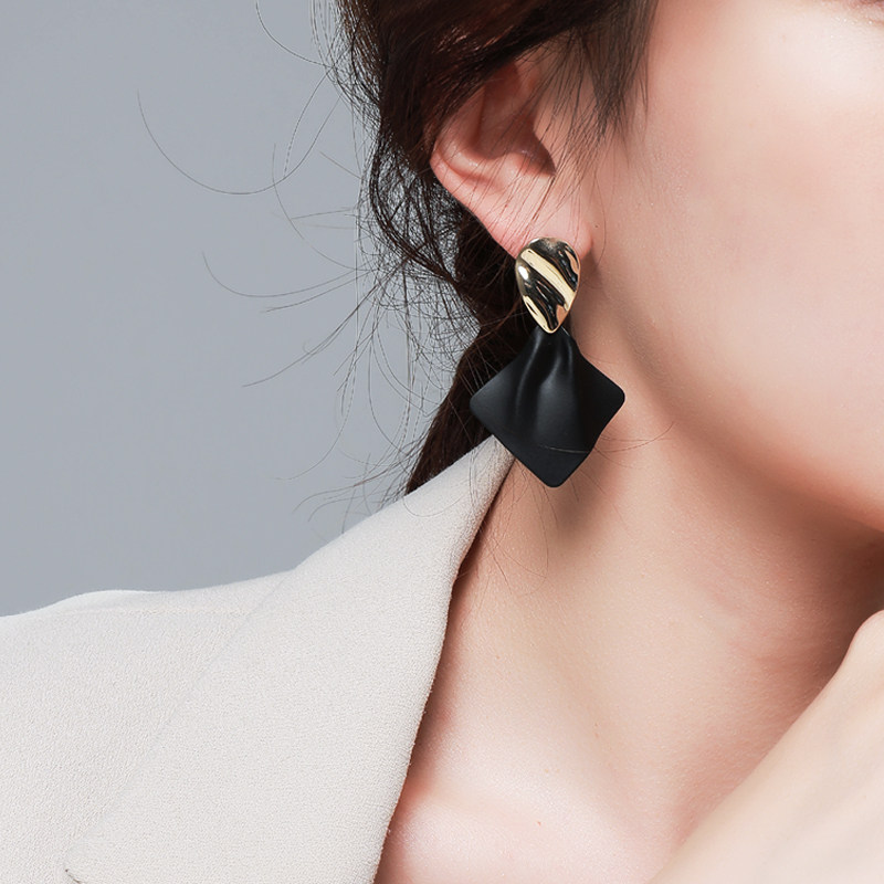 港风冷淡风高级感无耳洞耳夹女925银针耳环