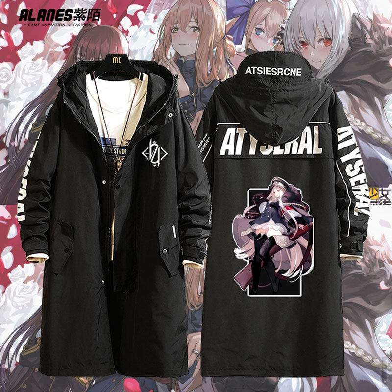 兜帽风衣秋冬韩版阎魔爱中长款卫衣服男披风加绒外套动漫已售0￥168折