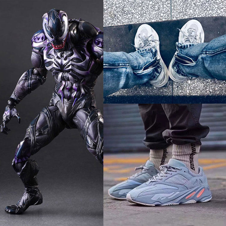 毒液联名韦斯特椰子700v2莆田鞋网红aj1潮鞋男潮牌国潮ins老爹鞋