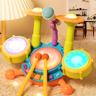 儿童启蒙益智架子鼓男女孩玩具宝宝鼓棒敲打儿童4打击乐器1一3岁2