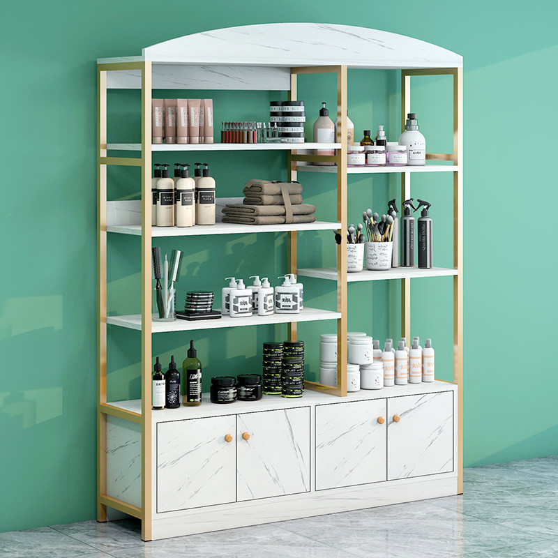 化妆品展示柜美甲美容院护肤理发店产品展柜陈列摆台母婴店货架子
