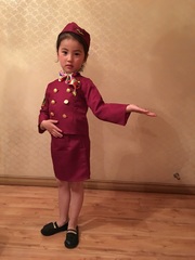 儿童摄影服装小空姐直袖表演服饰四件套空少空军制服演出服小军装