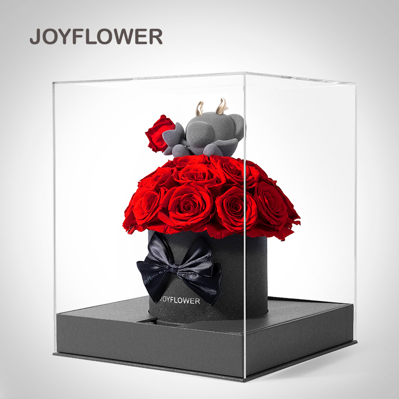 joyflower永生花玫瑰花束生日新结婚七夕情人节礼物送女朋友女孩