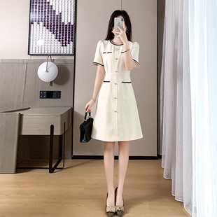 法式小香风高级感连衣裙女2024夏装新款时尚气质修身显瘦减龄裙子