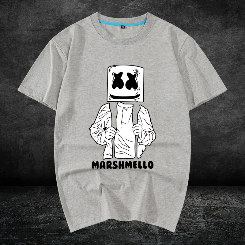 蒙尘旗舰店的优惠券大全—dj百大电音棉花糖marshmello同款短袖男女