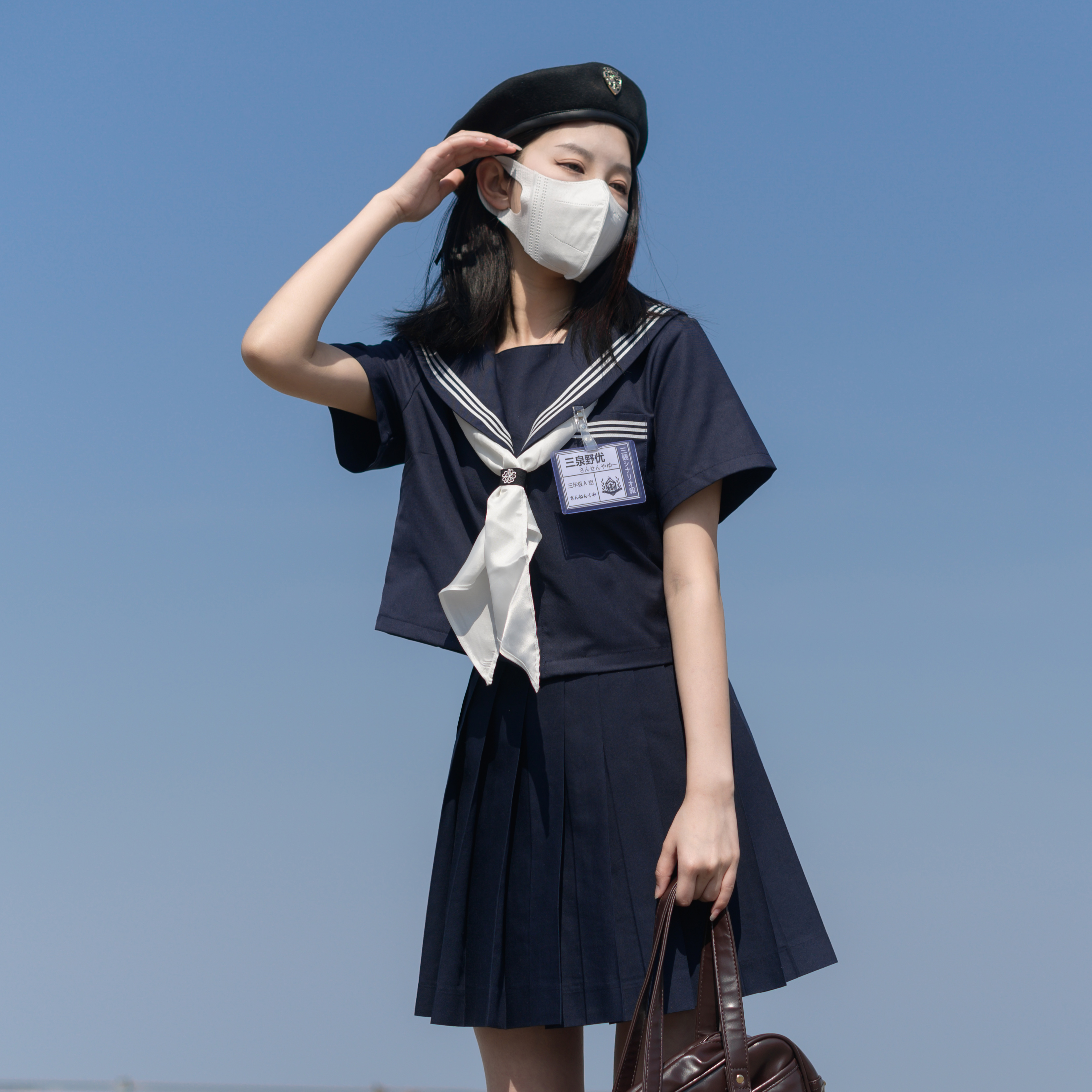 车厘子jk绀三本藏青色日系学院风长袖正统基础款制服水手服套装女