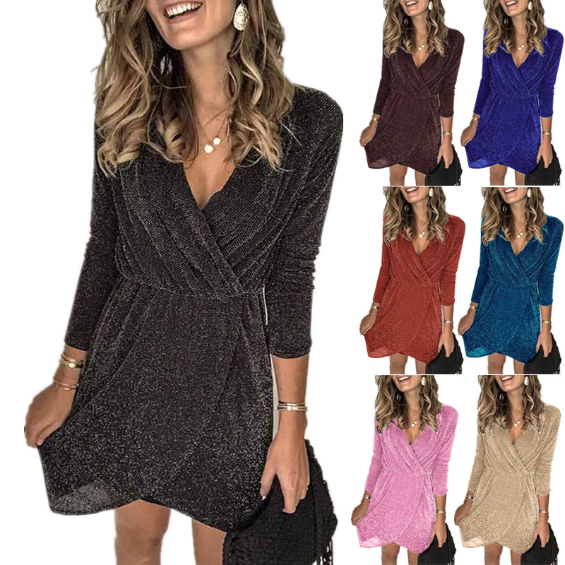 Women's collar irregular sequin nightclub evening dress|msdalam kategori Butik wanita / wanita, wanita saiz besar - dari Buy2taobao.com untuk memberikan perkhidmatan ejen Taobao profesional membeli