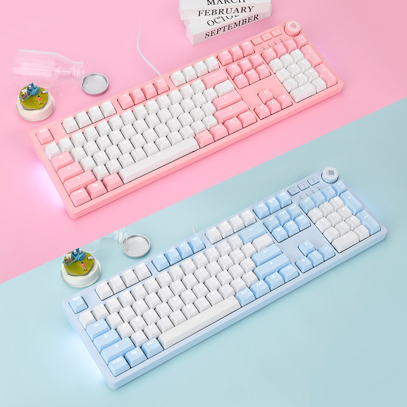 黑爵ak515《舞少女の潮三国主题》游戏电竞机械键盘有线pbt键帽热升华