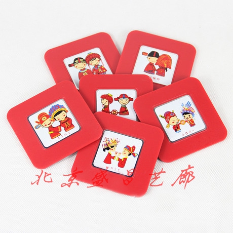 Coaster Facebook panda Tang Poetry Calligraphy Beijing Scenery Cup mat China characteristic go abroad gift Special Offer Promotionin the Tableware , Cup/Cups/Kettle , Coaster category - from Buy2taobao.com to provide professional Taobao agent buy service