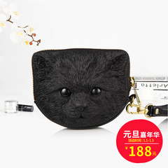 3d立体可爱包包女创意小猫手拿包2016新款手抓包设计师个性零钱包