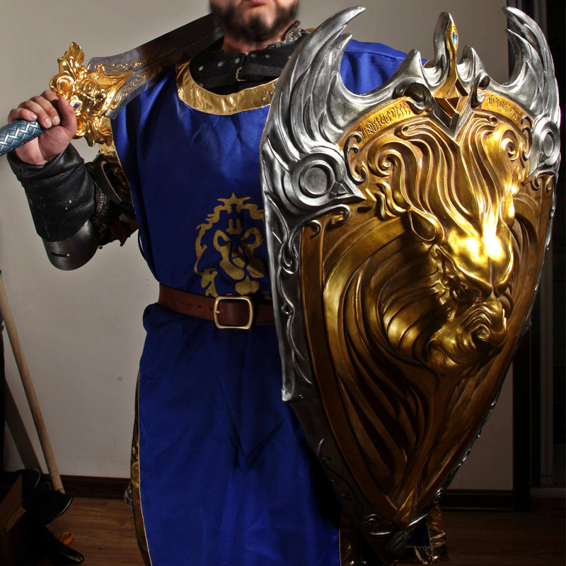 hcmy魔兽电影莱恩雄狮之心联盟大元帅剑盾牌1比1之牙周边未开刃