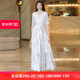 新中式连衣裙夏2024新款高级感气质显瘦长款新中式雪纺印花长裙女